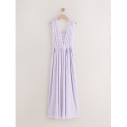 Next Robe longue de demoiselle d'honneur en maille multi-positions pour invitée de mariage violet FR 46 (EU 44)
