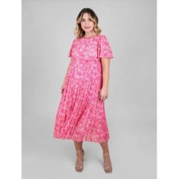 Jojo Maman Bébé JoJo Maman Bébé Chiffon Pleated Nursing Midi Dress Rose FR 46 (EU 44)
