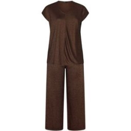 Yours Curve Yours Curve Formal Co-Ord Top & Trousers Set Brun FR 46 (EU 44)
