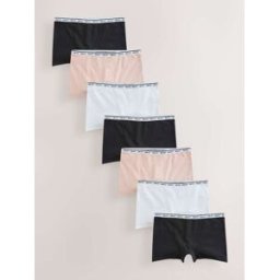 Next Lot de 7 culottes à logo en coton Noir FR 44 (EU 42)