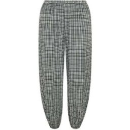 Yours Curve Yours Curve Check Balloon Trousers Gris FR 52-54 x L30