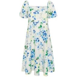 Yours Curve Yours Curve London Floral Square Neck Skater Dress pâle FR 50 (EU 48)