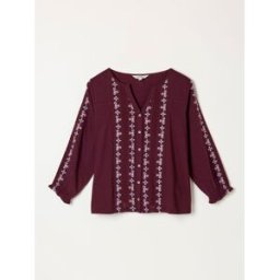 Fat Face FatFace Embroidered Top rouge FR 44 (EU 42)