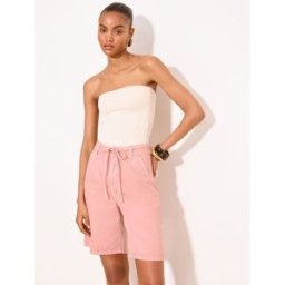 Lipsy Bermuda Lipsy en Denim à ceinture Cravate Rose FR 46 (EU 44)