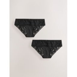 Next Culottes en dentelle et microfibre 2 Pack Noir FR 36 (EU 34)