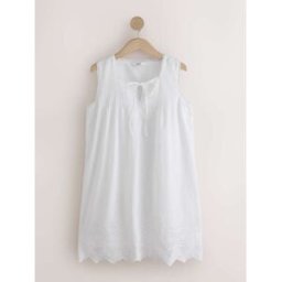 Next Robe courte brodée à nouer sur le devant pâle FR 54 (EU 52)