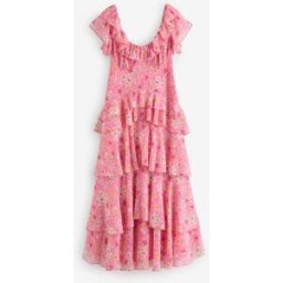 Laura Ashley Laura Ashley Cassington Spray Ruffle Dress Rose FR 36 (EU 34)