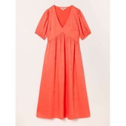 Fat Face FatFace Textured Jaquard Midi Dress Rose FR 54 Regular (EU 52 R)
