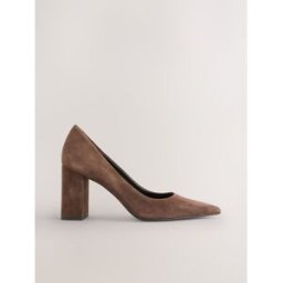 Next Escarpins à talons carrés en daim Forever Comfort Brun EU 40 L (UK 6.5)