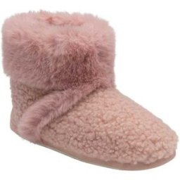 Dunlop Bootee Pom Pom Faux Slippers Rose EU 37 (UK 4)