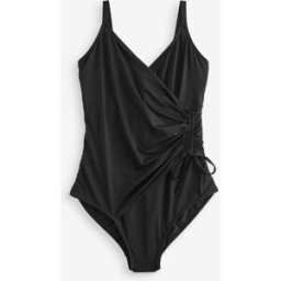 Next Maillot de bain DD+ froncé avec contrôle du ventre Noir 90 F