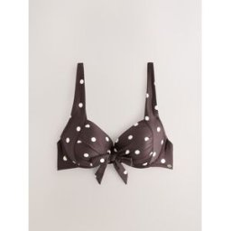 Next Haut de bikini rembourré à armatures et naud sur le devant Brun 100 E-F