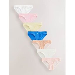 Next Lot de 7 slips en coton mélangé bleu FR 34 (EU 32)
