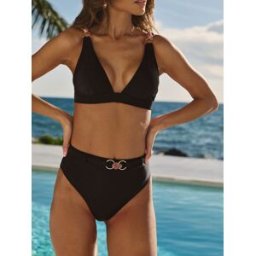 Lipsy Bas de bikini en résine Lipsy Noir FR 48 (EU 46)