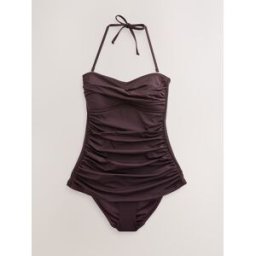 Next Maillot de bain Bandeau Tummy Control rassemblé Brun FR 40 (EU 38)