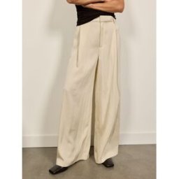 BHOEM Pantalons Ample Plissé décontracté crème FR 40 (EU 38)