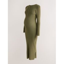 Next Robe en maille à manches longues de maternité vert S (FR 38-40)