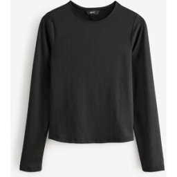 Next Haut à manches longues et col rond en nylon doux au toucher Noir FR 38 (EU 36)