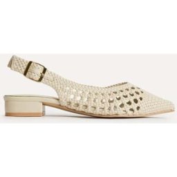 Linzi Linzi Carolina Low Heeled Woven Slingback Courts crème EU 41 (UK 8)