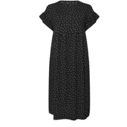 Yours Curve Yours Curve Frill Sleeve Midaxi Dress Noir FR 48 (EU 46)