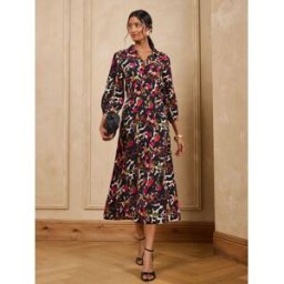 Love & Roses Love & Roses Drop Waist Midi Shirt Dress Imprimé animal FR 46 (EU 44)