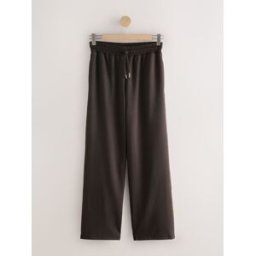 Next Pantalon de survêtement moulant à jambes larges et rayures latérales Brun L Long (FR 46-48)