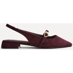 Linzi Linzi Align Pointed Toe Ballet Flats With Buckle Detail rouge EU 36 (UK 3)