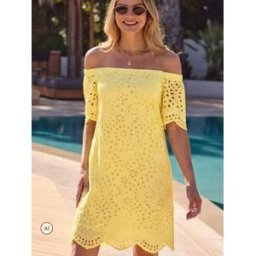 Sosandar Sosandar Broderie Bardot Dress jaune FR 50 (EU 48)