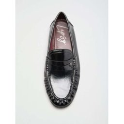 Lipsy Lipsy Chaussures plates froncées et slim à enfiler à épingle de marque Mocassins Noir EU 40 (UK 7) L
