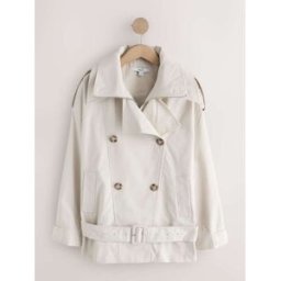 Next Trench-coat Ceinturé bas crème L Petite (FR 46-48)