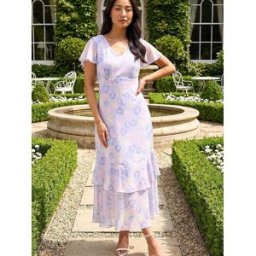 Roman Roman Petite Frill Hem Dress violet FR 46 (EU 44)