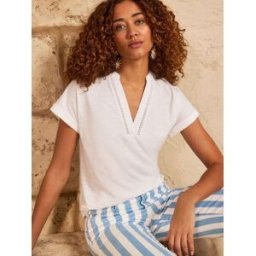 Love & Roses Love & Roses Notch Neck Jersey T-Shirt pâle FR 42 (EU 40)
