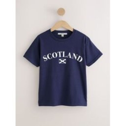 Next T-shirt de football à col rond et coupe ajustée bleu L (FR 46-48)
