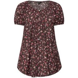 Yours Curve Yours Curve Airflow Blouse Brun FR 46 (EU 44)