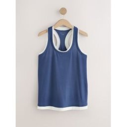 Next Débardeur de sport multicouche actif bleu XL (FR 50-52)