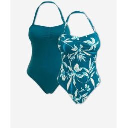 JD Williams JD Williams Value Bandeau Swimsuits 2 Pack bleu FR 42 (EU 40)