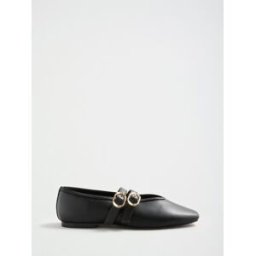 Love & Roses Love & Roses Double Buckle Strap Mary Jane Ballerina Noir EU 36 (UK 3)