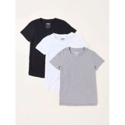 Fat Face FatFace 3 Pack T-Shirts Noir FR 38 (EU 36)