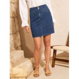 Love & Roses Love & Roses Plait Detail Mini Skirt bleu FR 46 (EU 44)