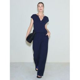 Next Pantalon texturé coupe large bleu FR 46 Petite (EU 44 P)