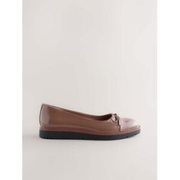 Next Forever Comfort Chaussures plates à naud et semelle épaisse Nue EU 41 (UK 7)