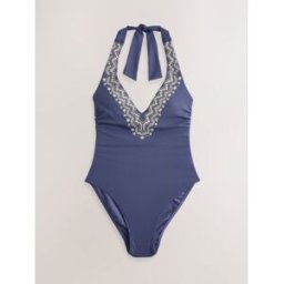 Next Maillot de bain plongeant gainant bleu FR 46 (EU 44)