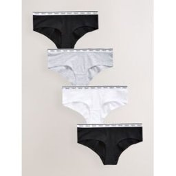 Next Lot de 4 culottes à logo en coton Noir FR 42 (EU 40)