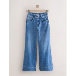 Next Jean taille haute extensible à jambes amples coupe sablier bleu FR 40 Long (EU 38 L)
