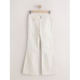 Next Pantalon chino évasé crème FR 44 Regular (EU 42 R)