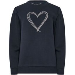 M & Co M & Co Animal Printed Heart Sweatshirt bleu FR 44 (EU 42)