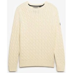 Pull Superdry Slouchy en maille torsadée pâle FR 46 (EU 44)