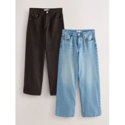 Next Jean en denim Ample 2 Pack bleu FR 38 Regular (EU 36)