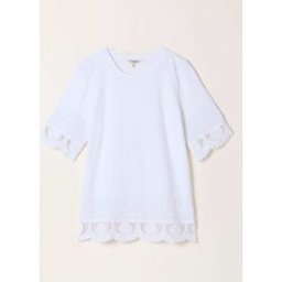 Fat Face FatFace Crochet Detail T-Shirt pâle FR 38 (EU 36)