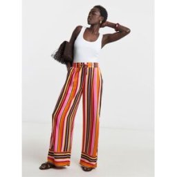 JD Williams JD Williams Linen Mix Wide Leg Trousers rouge FR 46 (EU 44)